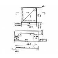Плита парапетная ПП 5.5-1 Серия 1.238-1 470x470x90