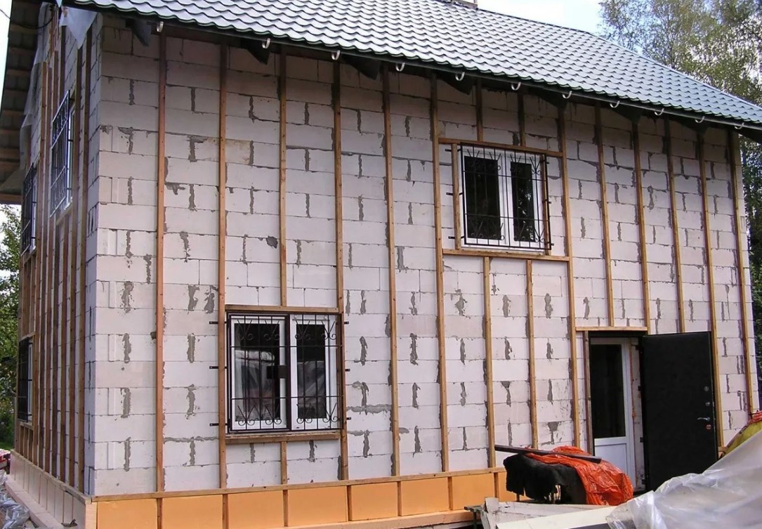 Отделка газобетонных стен камнем_005 Отделка газобетонных стен камнем_005